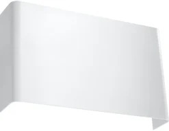 Hot Sollux Wandlampe Weiß Metall eckig Modern flach SPURIA