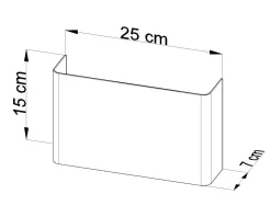 Hot Sollux Wandlampe Weiß Metall eckig Modern flach SPURIA