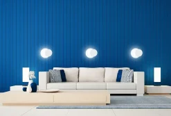 Emibig Wandlampe Weiß Metall Holz rund Skandinavisch G9* Wandleuchten|Flurlampen