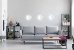 Emibig Wandlampe Weiß Metall Holz rund Skandinavisch G9* Wandleuchten|Flurlampen