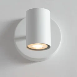 Best Sigma Wandlampe Weiß Metall Zylinder B:10 cm GU10 schmal