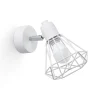 Sale Sollux Wandlampe Weiß schwenkbar Draht Schirm E27 Retro