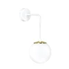 Discount Emibig Wandlampe Weiß verstellbar Kugel Schirm Glas Metall E27