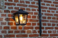 Eco-Light Wandlaterne außen Aluminium Glas E27 IP44 20 cm hoch* Metall Lampen|Gartenlaternen