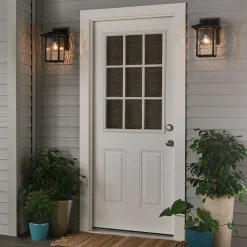 Elstead Wandlaterne außen Aluminium Glas E27 IP44 34,2 cm hoch* Metall Lampen|Rustikale Lampen