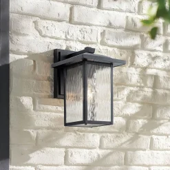 Elstead Wandlaterne außen Aluminium Glas E27 IP44 34,2 cm hoch* Metall Lampen|Rustikale Lampen