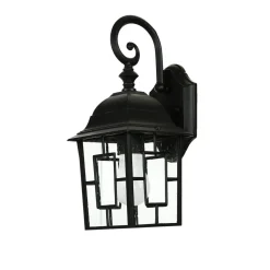 Sale Easylight Wandlaterne außen Schwarz E27 H: 37 cm Aluminium Glas