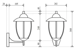 Sale Rabalux Wandlaterne für Außen Wandleuchte MADRID gold antik
