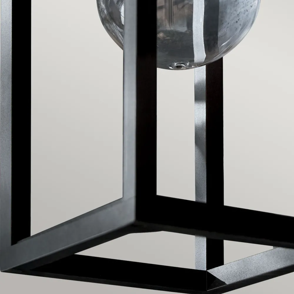 Elstead Wandlaterne Schwarz für E27 IP44 45,7 cm hoch Vintage* Stofflampen|Rustikale Lampen