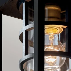 Elstead Wandlaterne Schwarz für E27 IP44 45,7 cm hoch Vintage* Stofflampen|Rustikale Lampen