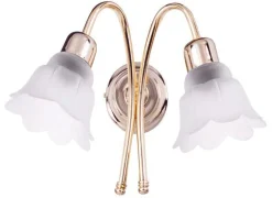 Outlet Lido Wandleuchte ALKMENE Messing Glas Klassisch edel