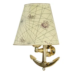 Laura Suardi Wandleuchte Antik aus Messing Maritim edel* Metall Lampen|Messinglampen