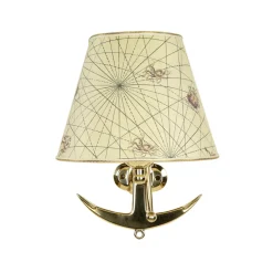 Laura Suardi Wandleuchte Antik aus Messing Maritim edel* Metall Lampen|Messinglampen