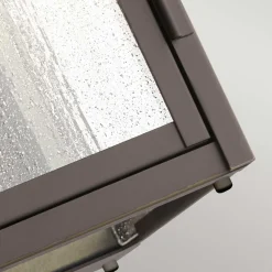 New Elstead Wandleuchte außen Aluminium Glas H: 37,2 cm IP44 in Bronze