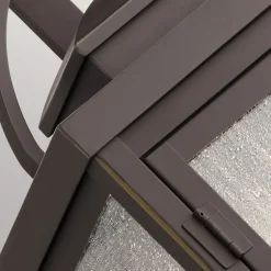 New Elstead Wandleuchte außen Aluminium Glas H: 37,2 cm IP44 in Bronze