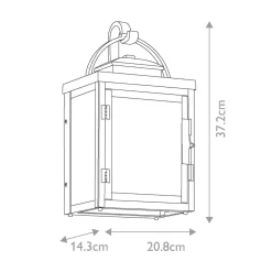 New Elstead Wandleuchte außen Aluminium Glas H: 37,2 cm IP44 in Bronze