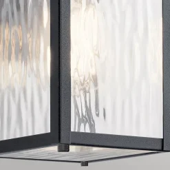 Discount Elstead Wandleuchte außen Aluminium Glas E27 IP44 25,8 cm hoch