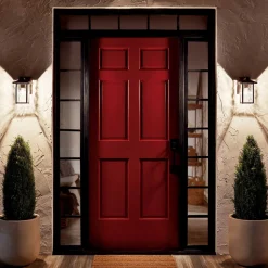 Discount Elstead Wandleuchte außen Aluminium Glas E27 IP44 25,8 cm hoch