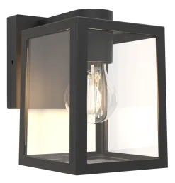 Eco-Light Wandleuchte außen Aluminium Glas E27 IP44 H:18,4 cm* Metall Lampen|Außenwandleuchten