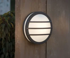 Outlet Eco-Light Wandleuchte Außen Aluminium E27 IP54 Ø26 cm blendarm