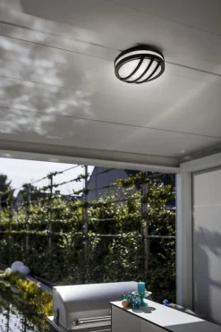 Outlet Eco-Light Wandleuchte Außen Aluminium E27 IP54 Ø26 cm blendarm