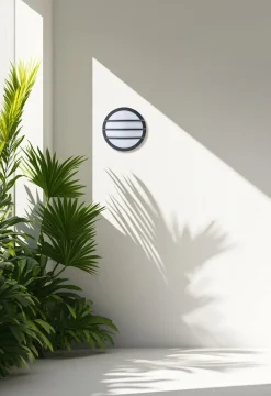 Outlet Eco-Light Wandleuchte Außen Aluminium E27 IP54 Ø26 cm blendarm