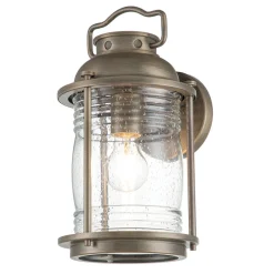 Outlet Elstead Wandleuchte außen Aluminium Glas 34,6 cm hoch IP44 E27