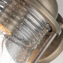 Outlet Elstead Wandleuchte außen Aluminium Glas 34,6 cm hoch IP44 E27