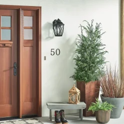 Sale Elstead Wandleuchte außen Aluminium Glas Rustikal IP44 NOLDRA