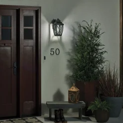 Sale Elstead Wandleuchte außen Aluminium Glas Rustikal IP44 NOLDRA