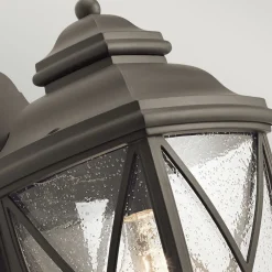 Sale Elstead Wandleuchte außen Aluminium Glas Rustikal IP44 NOLDRA