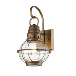 Clearance Elstead Wandleuchte außen Aluminium Glas H: 40,5 cm IP44 LOUIS