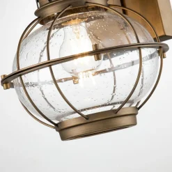 Clearance Elstead Wandleuchte außen Aluminium Glas H: 40,5 cm IP44 LOUIS