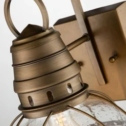 Clearance Elstead Wandleuchte außen Aluminium Glas H: 40,5 cm IP44 LOUIS