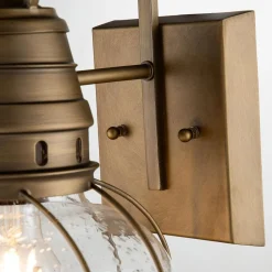 Clearance Elstead Wandleuchte außen Aluminium Glas H: 40,5 cm IP44 LOUIS