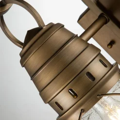 Clearance Elstead Wandleuchte außen Aluminium Glas H: 40,5 cm IP44 LOUIS