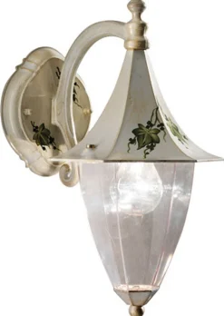 Ferroluce Wandleuchte außen Aluminium 35 cm hoch IP43 E27 SERGIO* Metall Lampen|Rustikale Lampen