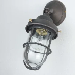 Giovanni Battista Wandleuchte Außen aus Echt-Messing in Bronze* Lampen Aus Aller Welt|Rustikale Lampen