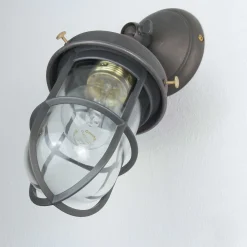 Giovanni Battista Wandleuchte Außen aus Echt-Messing in Bronze* Lampen Aus Aller Welt|Rustikale Lampen