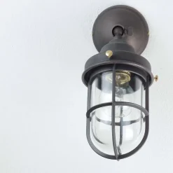 Giovanni Battista Wandleuchte Außen aus Echt-Messing in Bronze* Lampen Aus Aller Welt|Rustikale Lampen