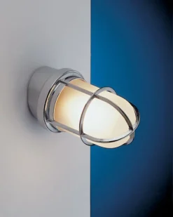 Laura Suardi Wandleuchte Außen Chrom aus Messing rostfrei IP44* Außenleuchten Antik|Außenwandleuchten