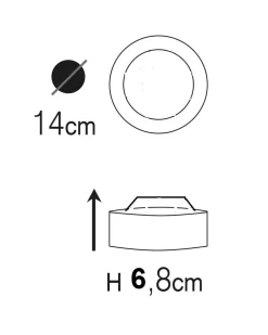 Andromeda Wandleuchte außen Echt-Messing Glas Ø 14 cm IP64 G9* Außenwandleuchten|Messinglampen