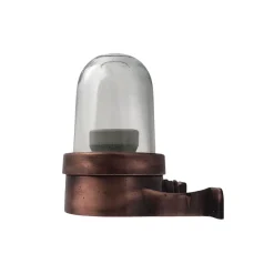 Discount Andromeda Wandleuchte außen Echt-Messing Glas E27 IP64 H: 15 cm