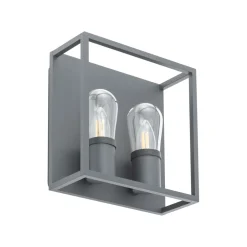 Clearance Nowodvorski Wandleuchte außen 2-flammig IP54 Graphit E14 Glas Aluminium