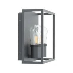 Clearance Nowodvorski Wandleuchte außen 2-flammig IP54 Graphit E14 Glas Aluminium