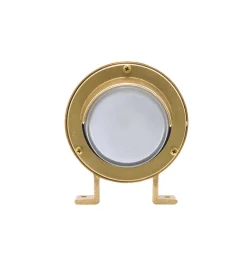 Hot Andromeda Wandleuchte außen Glas Echt-Messing G9 IP64 14 cm breit