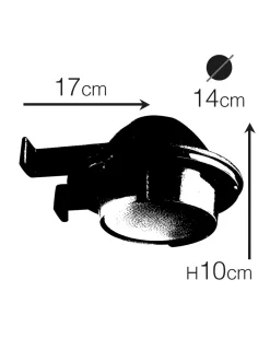 Hot Andromeda Wandleuchte außen Glas Echt-Messing G9 IP64 14 cm breit