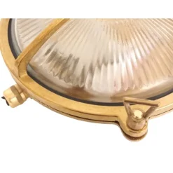 Lido Wandleuchte Außen Glas Messing Haus rund Maritim* Rustikale Lampen|Metall Lampen