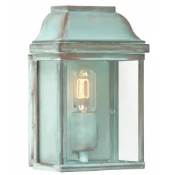 Outlet Elstead Wandleuchte Außen Grün antik eckig IP44 Haustür