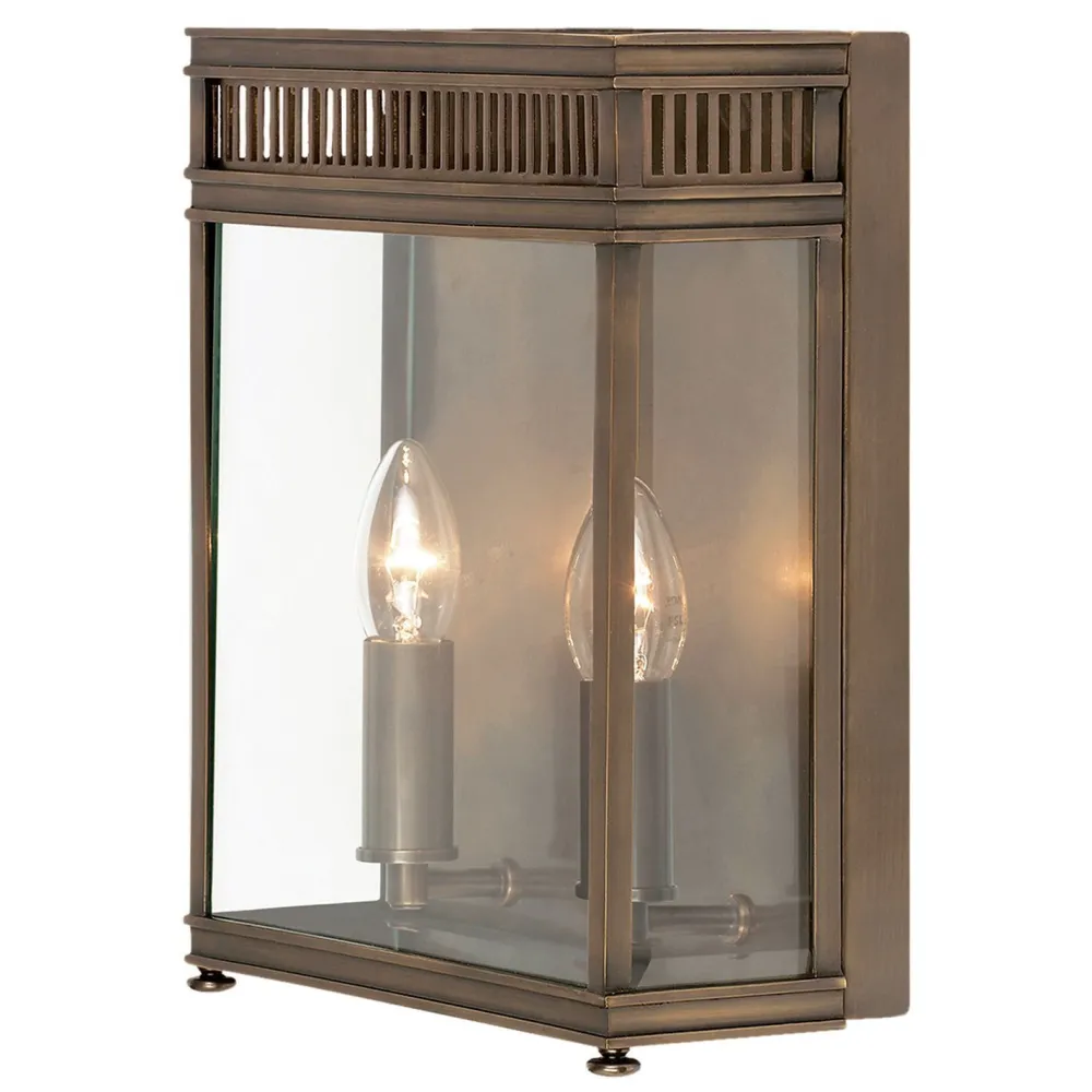 Elstead Wandleuchte Außen in Bronze Echt-Messing eckig IP44* Außenleuchten Messing|Außenwandleuchten